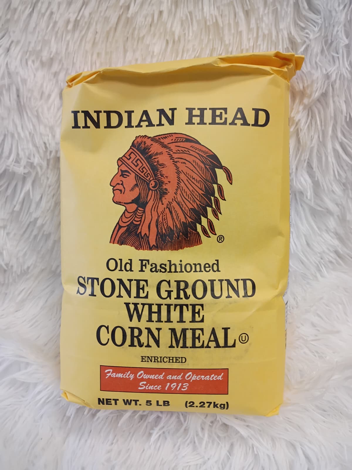 Indian Head Corn Meal, Old Fashioned Stone Ground White