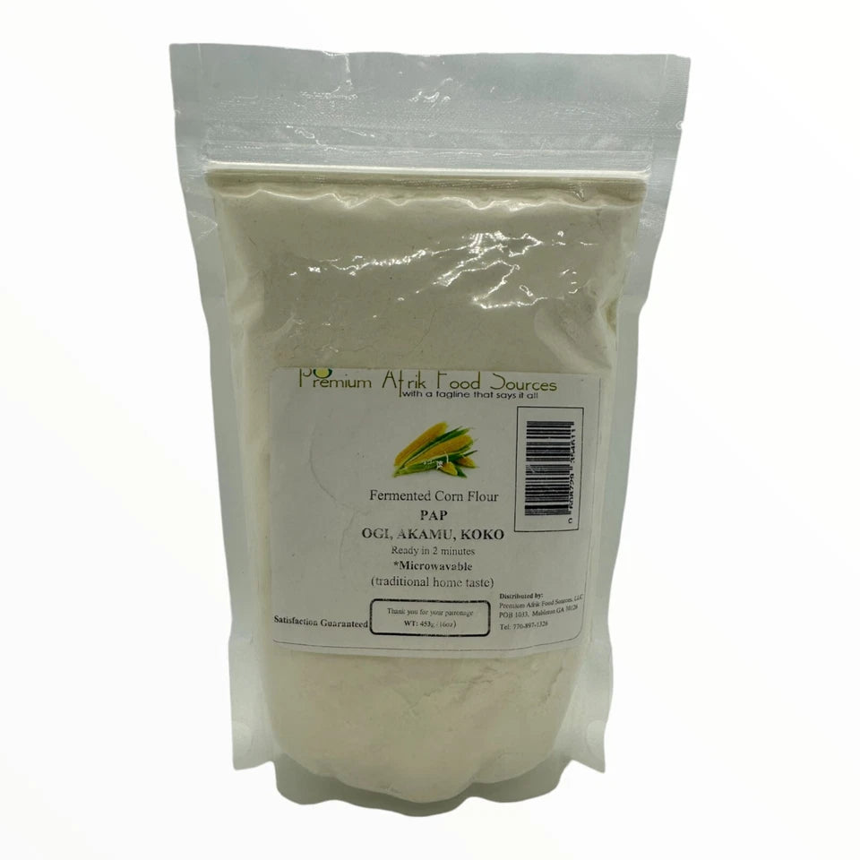 Premium Afrik Food Source Pap - Fermented Corn Flour | Ogi | Akamu | Koko - 453g